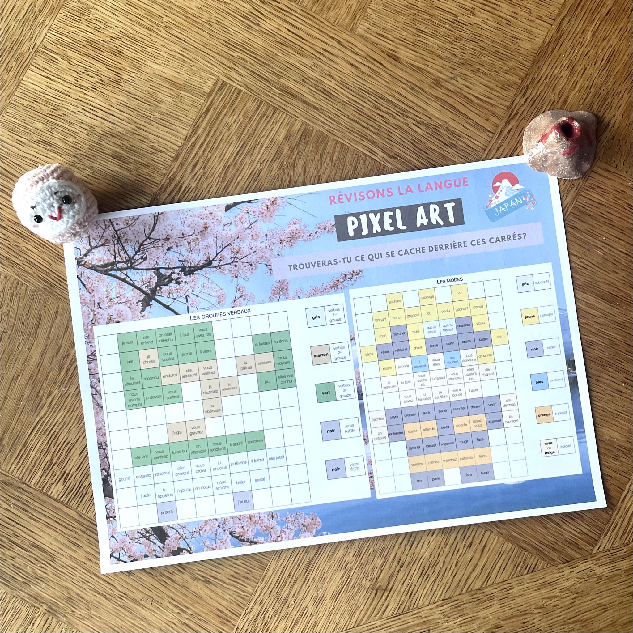 pixel art conjugaison pixel art Japon